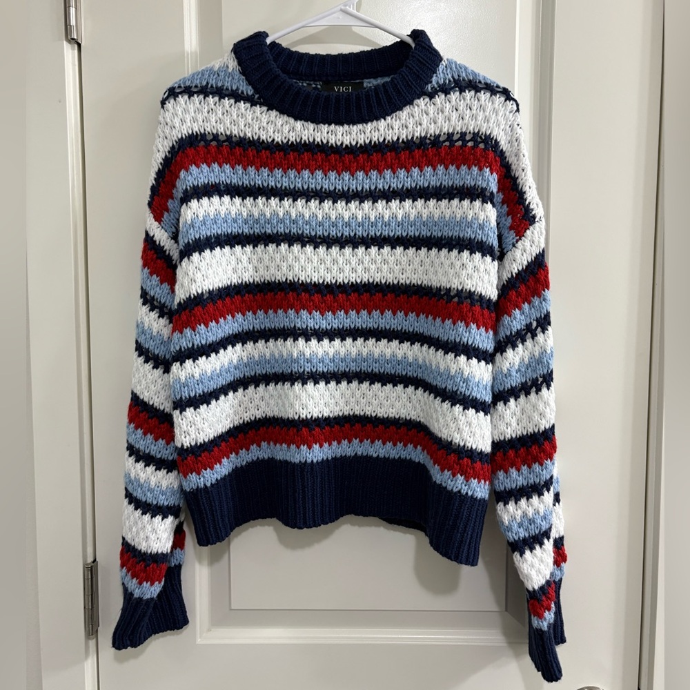 Vici Multicolor Striped Sweater